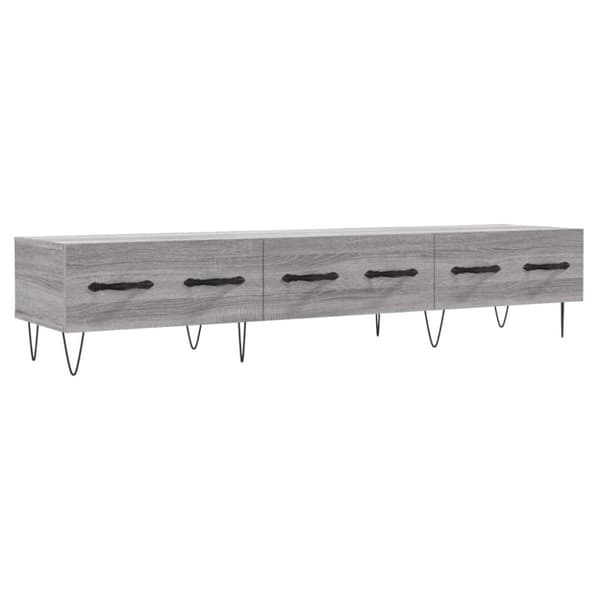 vidaXL Tv-bänk grå sonoma 150x36x30 cm konstruerat trä