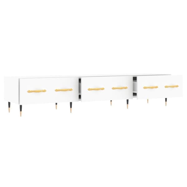 vidaXL TV-benk hvit 150x36x30 cm konstruert tre