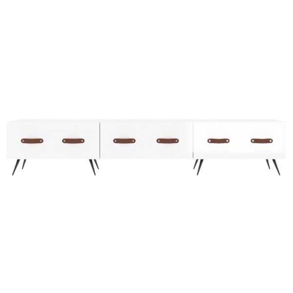 vidaXL Tv-bänk vit högglans 80x36x50 cm konstruerat trä