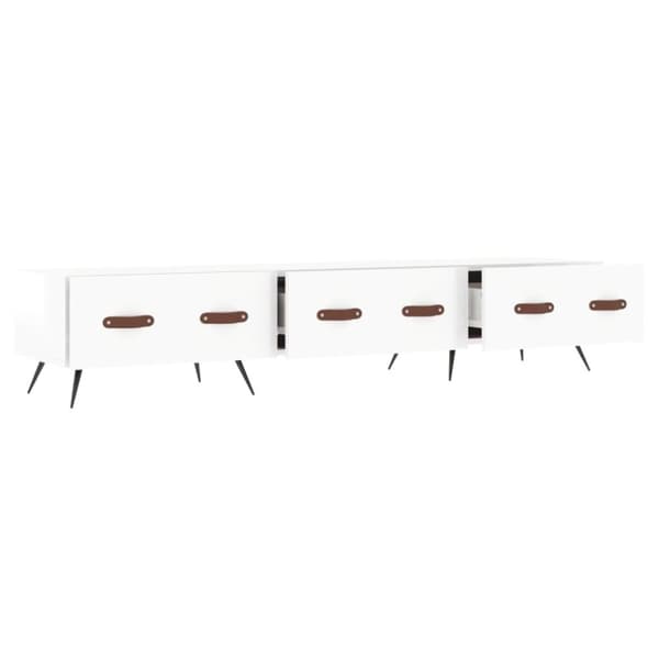 vidaXL Tv-bänk vit högglans 80x36x50 cm konstruerat trä