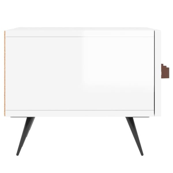 vidaXL Tv-bänk vit högglans 80x36x50 cm konstruerat trä
