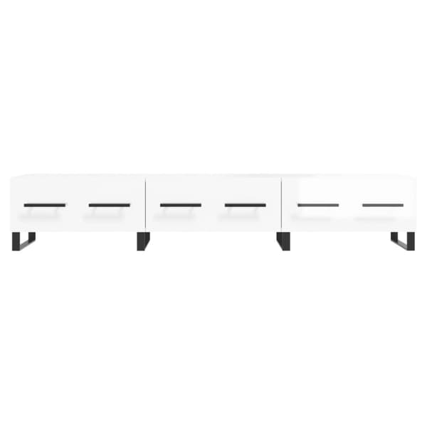 vidaXL TV-benk høyglans hvit 150x36x30 cm konstruert tre