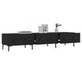 Miniatyrbilde 3 av 11: vidaXL TV-benk svart 150x36x30 cm konstruert tre