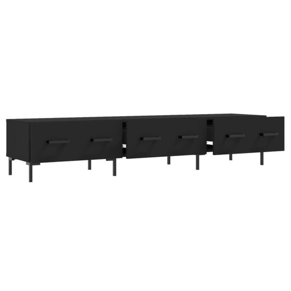 vidaXL TV-benk svart 150x36x30 cm konstruert tre