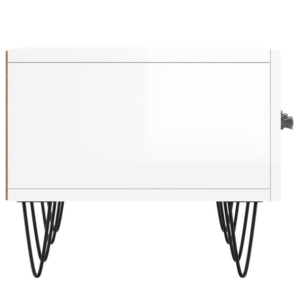 vidaXL tv-bord 150x36x30 cm konstrueret træ hvid højglans