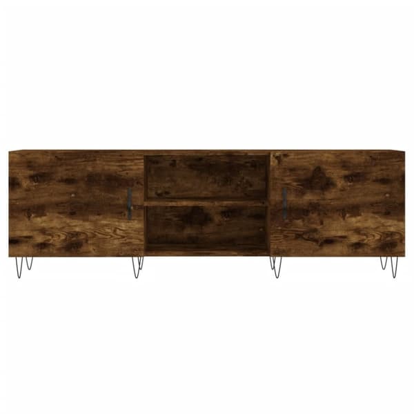 vidaXL TV-benk røkt eik 150x30x50 cm konstruert tre