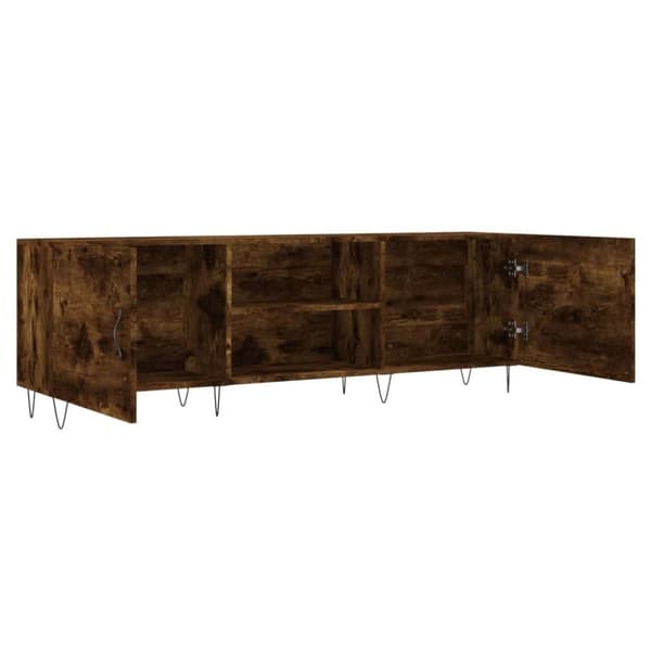 vidaXL TV-benk røkt eik 150x30x50 cm konstruert tre