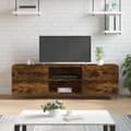 Miniatyrbilde 2 av 11: vidaXL TV-benk røkt eik 150x30x50 cm konstruert tre