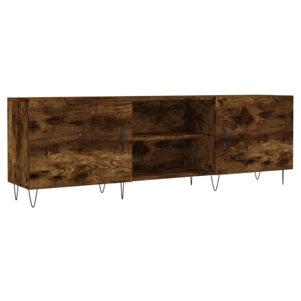 vidaXL Tv-bänk rökfärgad ek 150x30x50 cm konstruerat trä