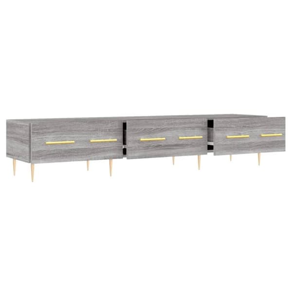 vidaXL tv-bord 150x36x30 cm konstrueret træ grå sonoma-eg