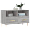 Miniatyrbilde 3 av 11: vidaXL TV-benk grå sonoma 80x36x50 cm konstruert tre