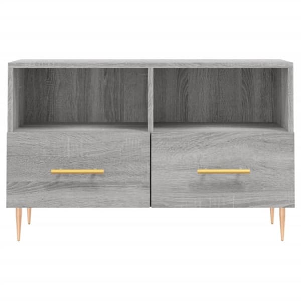 vidaXL TV-benk grå sonoma 80x36x50 cm konstruert tre