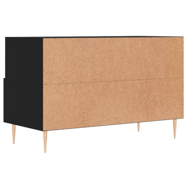vidaXL Tv-bänk svart 80x36x50 cm konstruerat trä