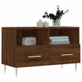 Miniatyrbilde 3 av 11: vidaXL TV-benk brun eik 80x36x50 cm konstruert tre