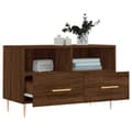Miniatyrbilde 4 av 11: vidaXL TV-benk brun eik 80x36x50 cm konstruert tre