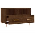 Miniatyrbilde 6 av 11: vidaXL TV-benk brun eik 80x36x50 cm konstruert tre