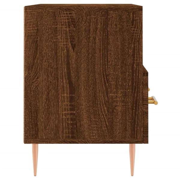 vidaXL TV-benk brun eik 80x36x50 cm konstruert tre