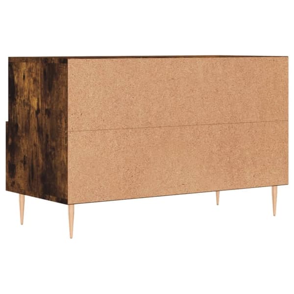 vidaXL TV-benk røkt eik 80x36x50 cm konstruert tre