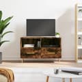 Miniatyrbilde 2 av 11: vidaXL TV-benk røkt eik 80x36x50 cm konstruert tre