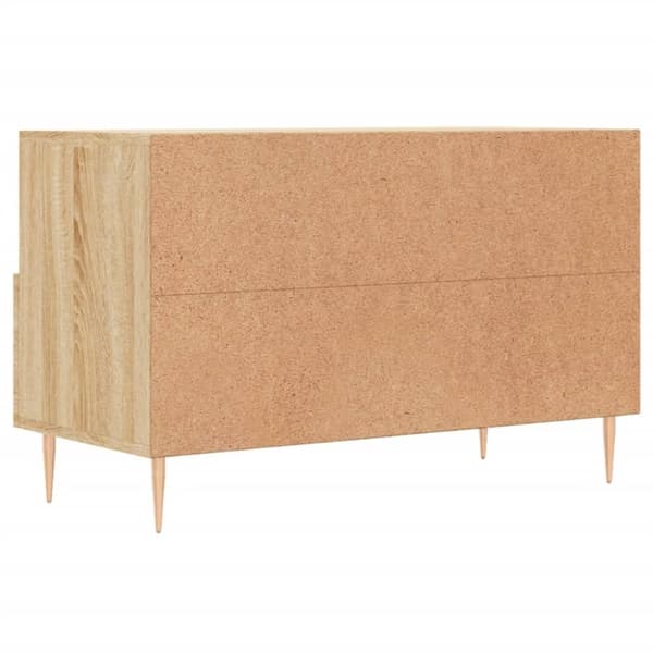 vidaXL TV-benk sonoma eik 80x36x50 cm konstruert tre
