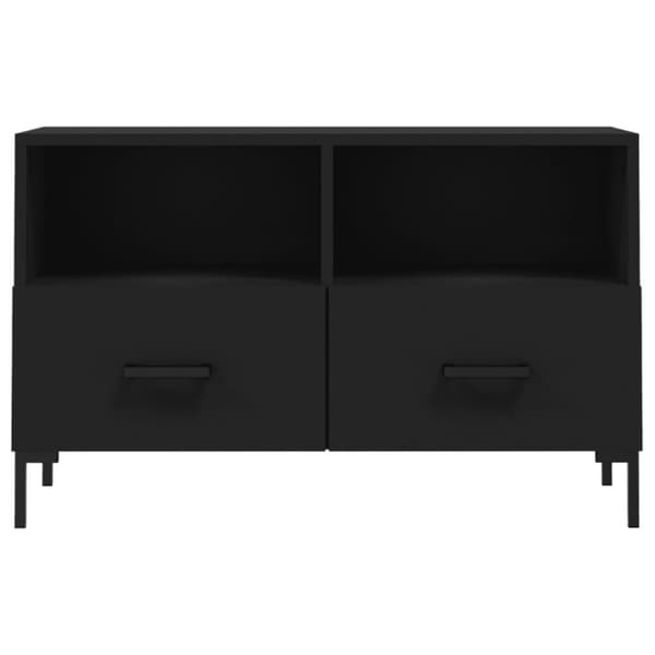 vidaXL TV-benk svart 80x36x50 cm konstruert tre