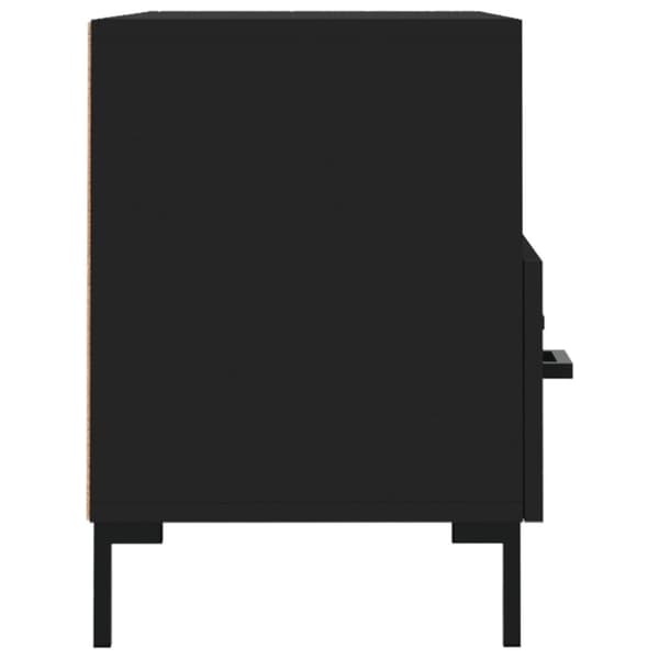 vidaXL TV-benk svart 80x36x50 cm konstruert tre