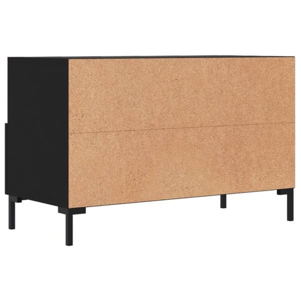 vidaXL TV-benk svart 80x36x50 cm konstruert tre