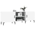 Miniatyrbilde 3 av 11: vidaXL TV-benk hvit 150x30x50 cm konstruert tre