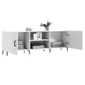 Miniatyrbilde 4 av 11: vidaXL TV-benk hvit 150x30x50 cm konstruert tre