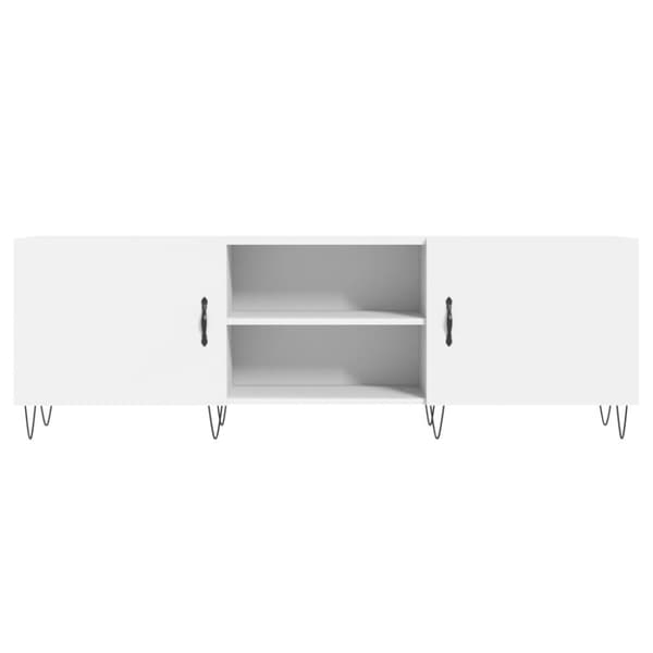 vidaXL TV-benk hvit 150x30x50 cm konstruert tre