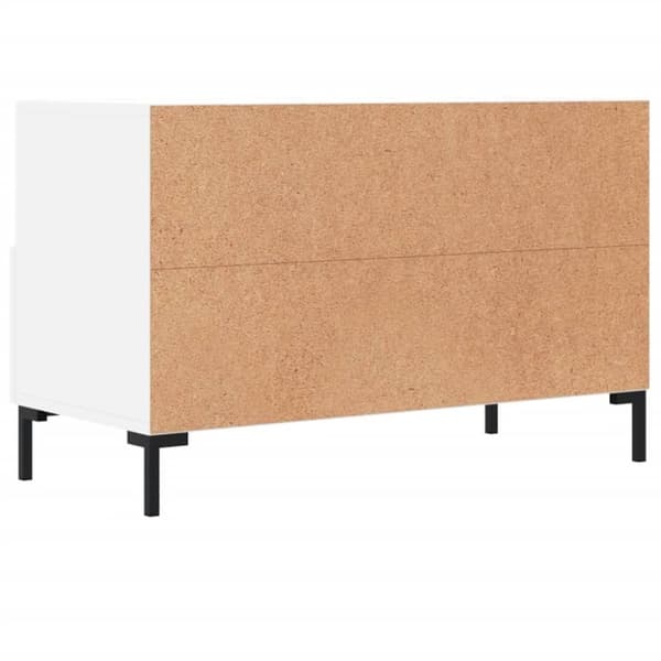 vidaXL TV-benk hvit 80x36x50 cm konstruert tre