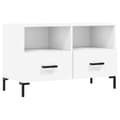 Miniatyrbilde 1 av 11: vidaXL TV-benk hvit 80x36x50 cm konstruert tre