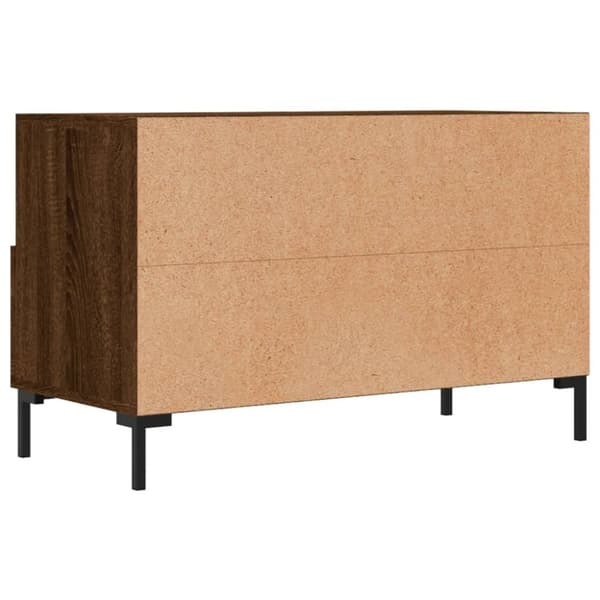 vidaXL TV-benk brun eik 80x36x50 cm konstruert tre
