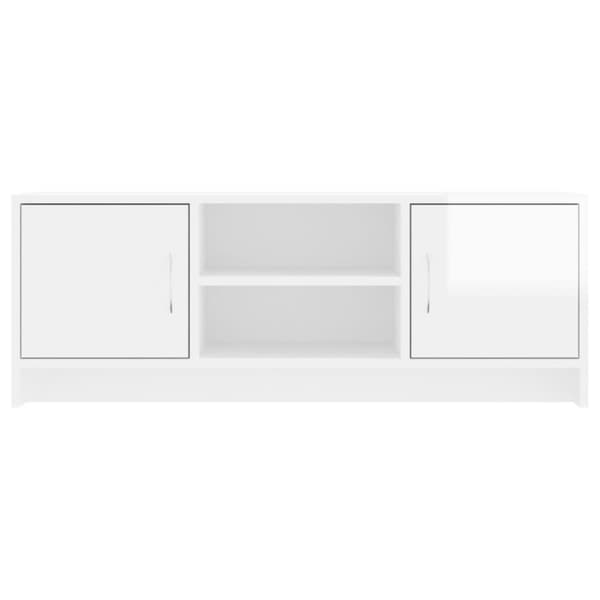 vidaXL Tv-bänk vit högglans 102x30x37,5 cm konstruerat trä