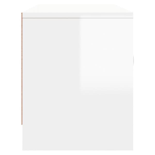 vidaXL Tv-bänk vit högglans 102x30x37,5 cm konstruerat trä