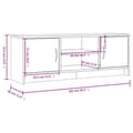 Miniatyrbilde 10 av 11: vidaXL TV-benk betonggrå 102x30x37,5 cm konstruert tre