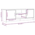 Miniatyrbild 10 av 11: vidaXL Tv-bänk svart 102x30x37,5 cm konstruerat trä