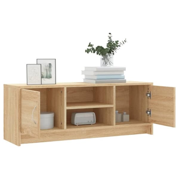 vidaXL tv-bord 102x30x37,5 cm konstrueret træ sonoma-eg