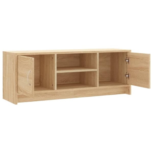 vidaXL tv-bord 102x30x37,5 cm konstrueret træ sonoma-eg