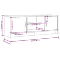 Miniatyrbillede 10 af 11: vidaXL tv-bord 102x30x37,5 cm konstrueret træ sonoma-eg