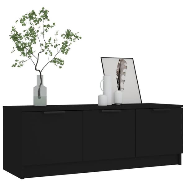 vidaXL Tv-bänk svart 102x35x36,5 cm konstruerat trä