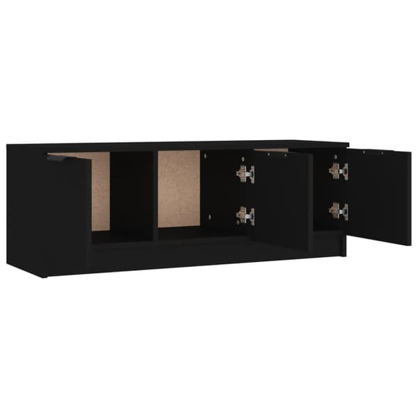 vidaXL Tv-bänk svart 102x35x36,5 cm konstruerat trä
