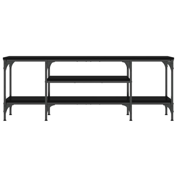 vidaXL TV-benk svart 121x35x45 cm konstruert tre og jern