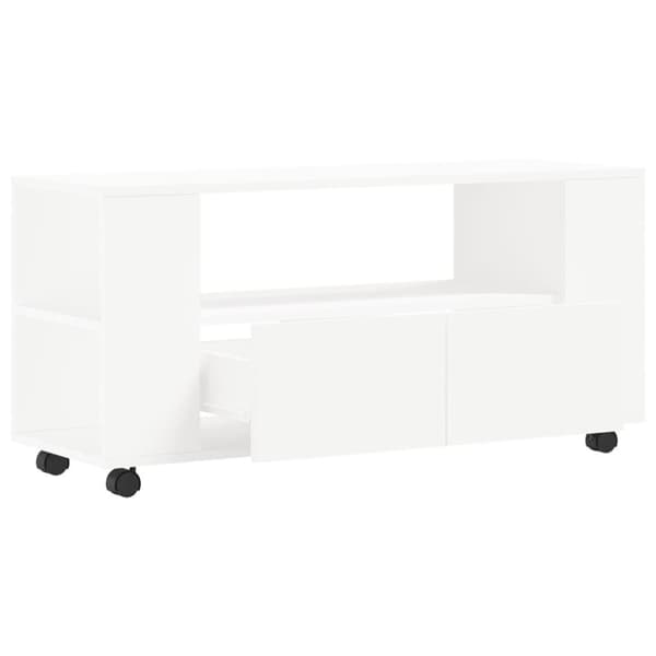 vidaXL tv-bord 102x34,5x43 cm konstrueret træ hvid