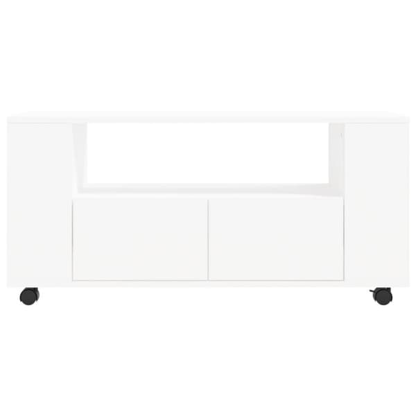 vidaXL tv-bord 102x34,5x43 cm konstrueret træ hvid