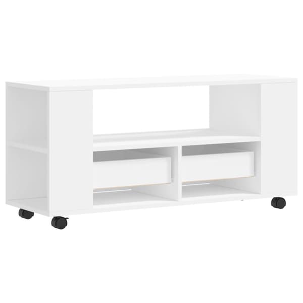 vidaXL tv-bord 102x34,5x43 cm konstrueret træ hvid
