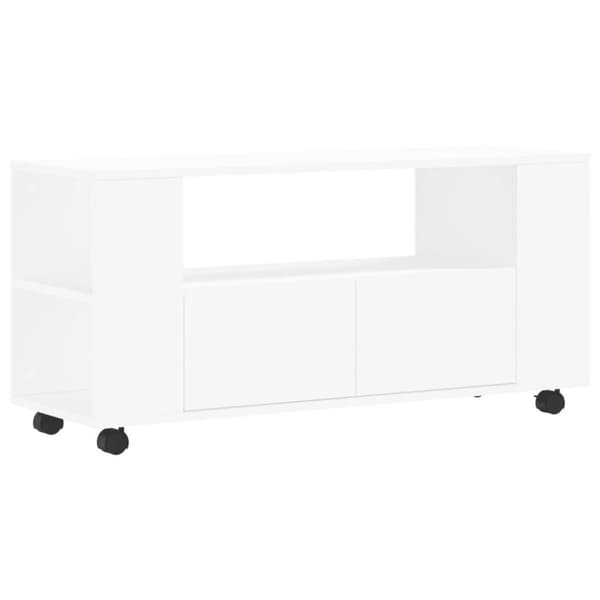 vidaXL tv-bord 102x34,5x43 cm konstrueret træ hvid