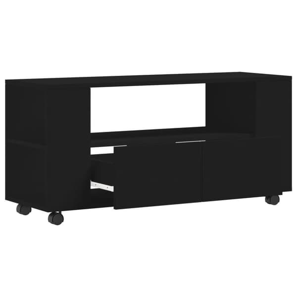 vidaXL TV-taso musta 102x34,5x43 cm tekninen puu