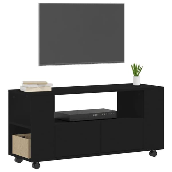 vidaXL TV-taso musta 102x34,5x43 cm tekninen puu