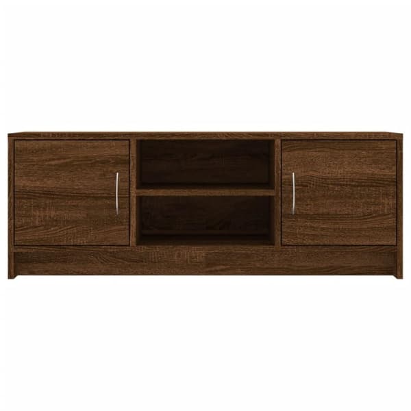 vidaXL tv-bord 102x30x37,5 cm konstrueret træ brun egetræsfarve